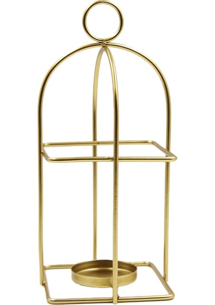 Birdcage Mumluk Dekoratif Mum Centerpieces Metal Ev Partisi Altın İçin Metal