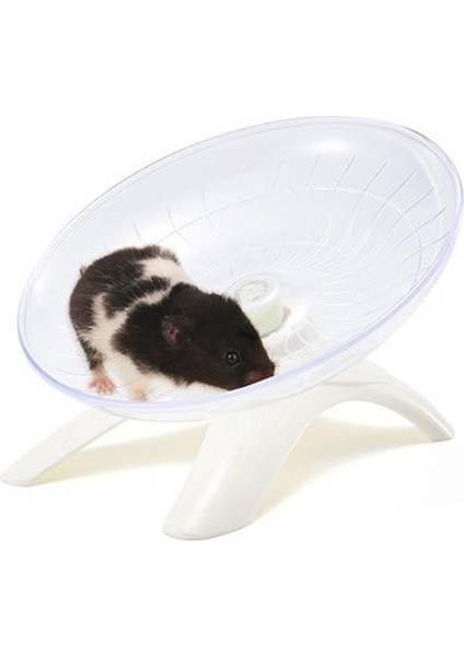 7 "rulo Hamster Spinner Egzersiz Tekerlek Platformu Sıçan Gerbil Küçük Pet Oyuncak Beyaz