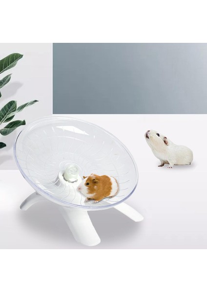 7 "rulo Hamster Spinner Egzersiz Tekerlek Platformu Sıçan Gerbil Küçük Pet Oyuncak Beyaz