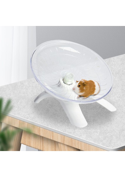 7 "rulo Hamster Spinner Egzersiz Tekerlek Platformu Sıçan Gerbil Küçük Pet Oyuncak Beyaz