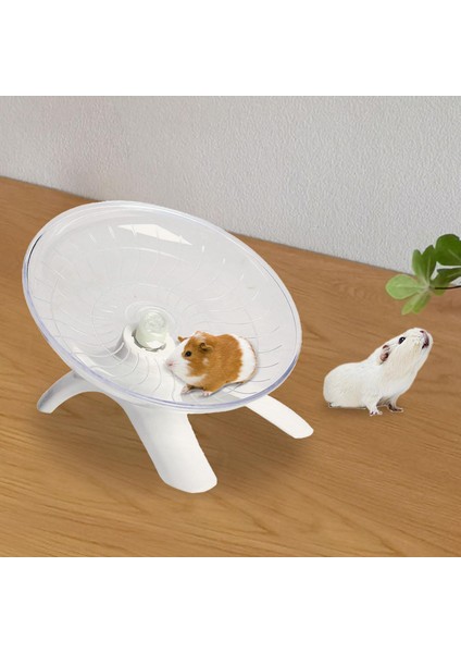 7 "rulo Hamster Spinner Egzersiz Tekerlek Platformu Sıçan Gerbil Küçük Pet Oyuncak Beyaz