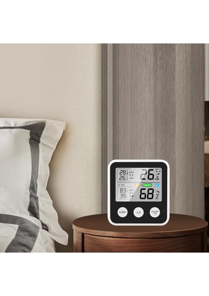 LCD Termometre Higrometre Odası Kapalı Açık Masaüstü Metre Ölçer Ev Siyah Için(Yurt Dışından) fırsatları