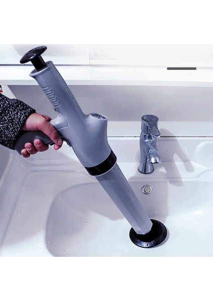 Banyo Tuvalet Piston Yüksek Verimli Lavabo Piston Araştırma Pompası Gri(Yurt Dışından)