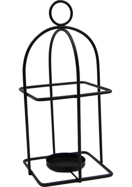 Birdcage Mumluk Dekoratif Mum Centerpieces Metal Ev Parti Siyah İçin