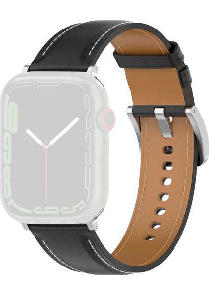 Hakiki Deri Kordonlu Band, Boyutu: Apple Watch Uyumlu Series 7 41MM / 6 ve Se & 5 & 4 40MM / 3 & 2 & 1 38MM Için Küçük Boy (Yurt Dışından)