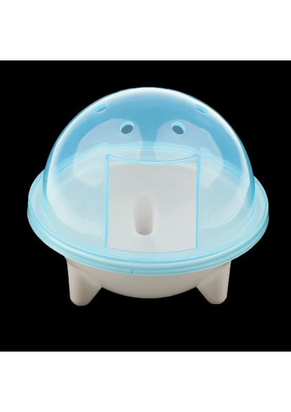 Ufo Pet Banyo Kafes Toz Banyo Kutusu Kum Kürek Hamster Oyuncak Tuvalet Mavi (Yurt Dışından)