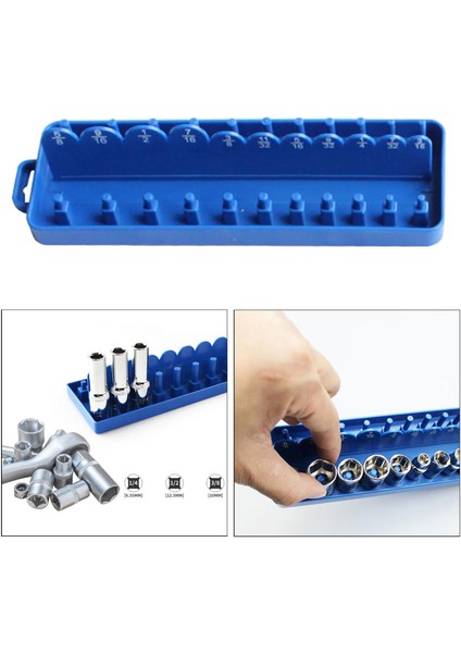 "3/8" 1/2 "soket Tepsi Ray Raf Tutucu Depolama Organizatör Raf Stağı S 1/4 (Yurt Dışından) fırsatları