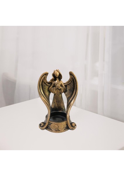 Melek Kanat Mum Çay Işık Tutucu Heykeli Koleksiyonu Heykelcik Sanat Dekorasyon Bakır modelleri