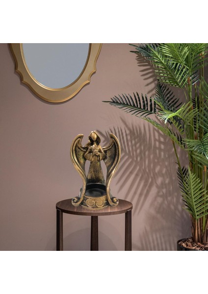 Melek Kanat Mum Çay Işık Tutucu Heykeli Koleksiyonu Heykelcik Sanat Dekorasyon Bakır indirimleri