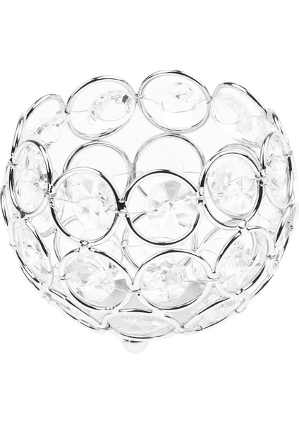 3 '' Bling Kristal Adalet Mumluk Şamdan Ev Düğün Centerpieces 8 cm Gümüş (Yurt Dışından)