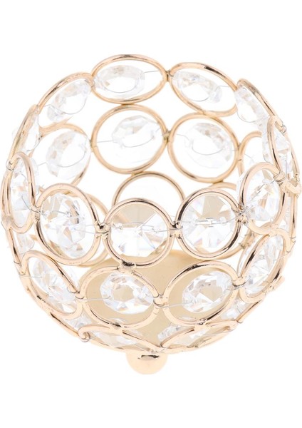 Altın Kristal Masa Standı Mum Çay Işık Tutucu Düğün Ziyafet Olay 8 cm 8 cm Altın (Yurt Dışından) modelleri