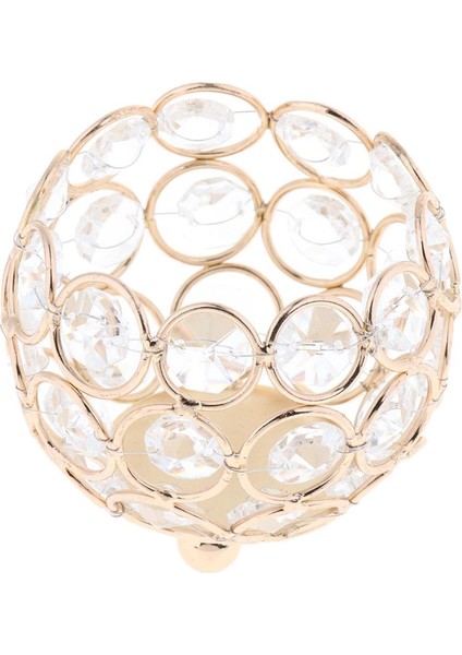 Altın Kristal Masa Standı Mum Çay Işık Tutucu Düğün Ziyafet Olay 8 cm 8 cm Altın (Yurt Dışından) indirimleri