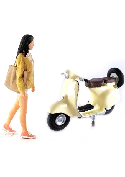 1:64 Şekil Kız Motosiklet Minyatür Sahneleri Mikro Peyzaj S Ölçer Sarı (Yurt Dışından) fırsatları