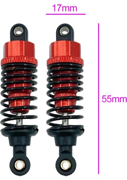Rc Araba Amortisörleri Damper Tamiya Tt-01 Tt-02 Tl-01 Için Set Tl-01 1/10 Rc Araba Kırmızı (Yurt Dışından)