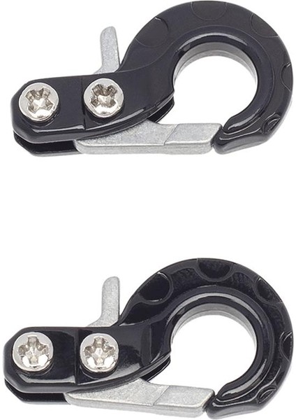 2 Parça Metal Römork Kanca Vinç Kanca Axial SCX10 Kamyon Değiştirme Siyah (Yurt Dışından)