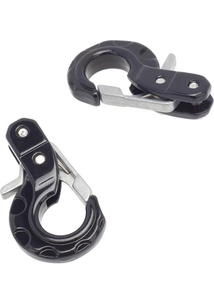 2 Parça Metal Römork Kanca Vinç Kanca Axial SCX10 Kamyon Değiştirme Siyah (Yurt Dışından)
