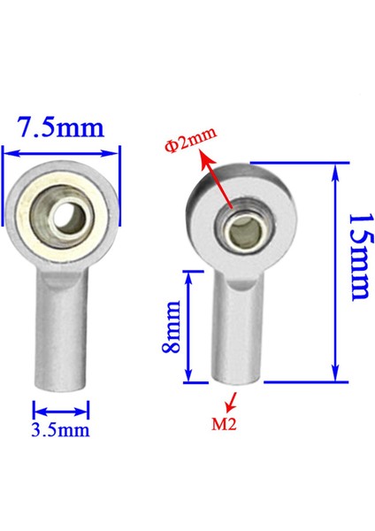 10X Top Başkanı Toka Kravat Çubuk Uç 1/10 Rc Araba Için Parçaları Değiştir Dıy Silver Accs (Yurt Dışından)