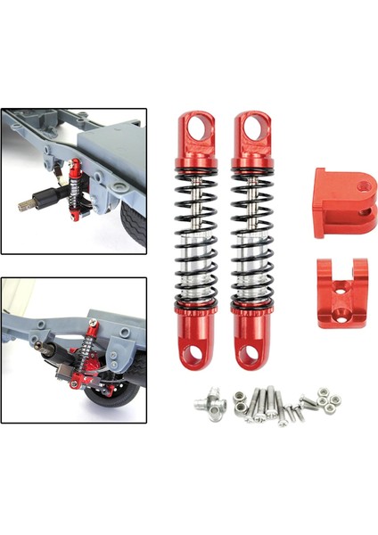 2x Rc Araba Damper Bahar Için Yasadışı Wpl D12 D42 1/16 Rc Model Araba Dıy Accs Kırmızı (Yurt Dışından)