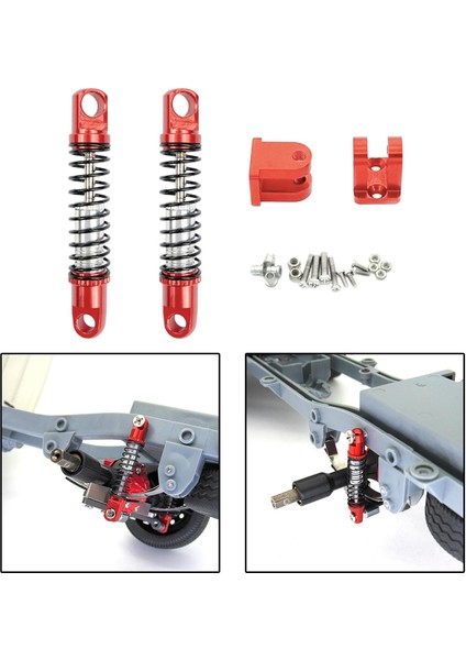 2x Rc Araba Damper Bahar Için Yasadışı Wpl D12 D42 1/16 Rc Model Araba Dıy Accs Kırmızı (Yurt Dışından)