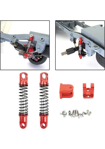 2x Rc Araba Damper Bahar Için Yasadışı Wpl D12 D42 1/16 Rc Model Araba Dıy Accs Kırmızı (Yurt Dışından)