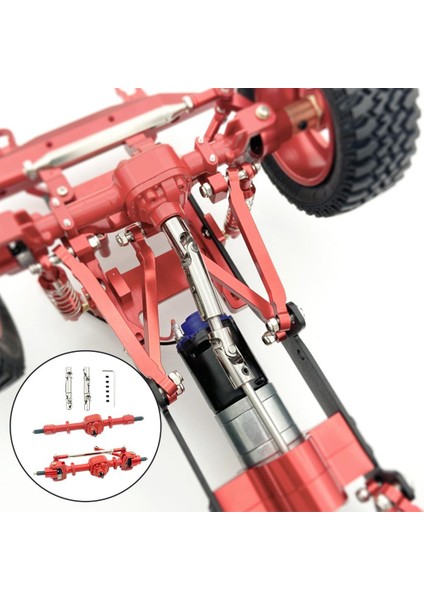 Rc Araba Aksları Tahrik Mil Cnc Metal Parçaları Mn 1/12 Rc Paletli D99S D96 Kırmızı (Yurt Dışından)