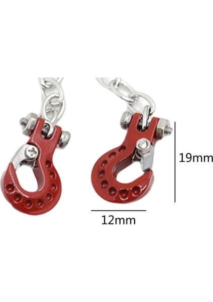 Metal Römork Zincir Çekme Zinciri 1/10 Rc Paletli Yükseltme Parçası Aksesuarları Için Kırmızı (Yurt Dışından)