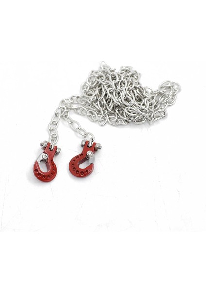 Metal Römork Zincir Çekme Zinciri 1/10 Rc Paletli Yükseltme Parçası Aksesuarları Için Kırmızı (Yurt Dışından)