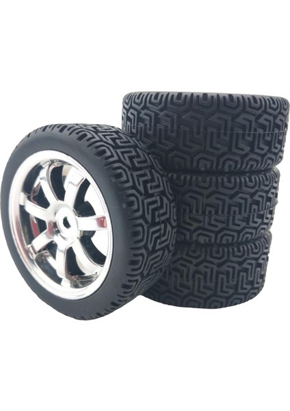 4 Parça 1/10 1/14 1/18 1/16 Rc Tekerlekler Için Lastikler Wltoys 144001 Hsp Kamyon Gümüş (Yurt Dışından)