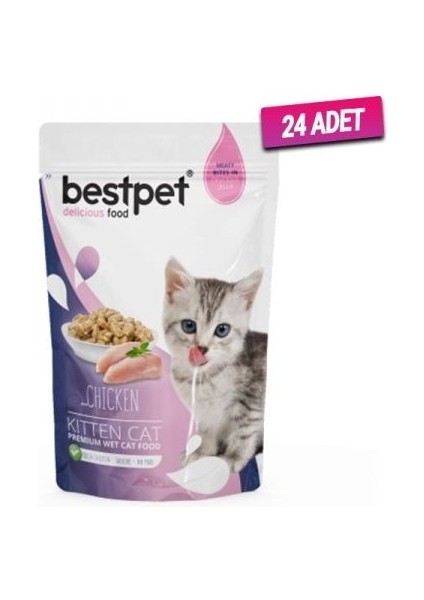 Kitten Jelly Pouch Yavru Kedi Maması 85 gr 24'lü