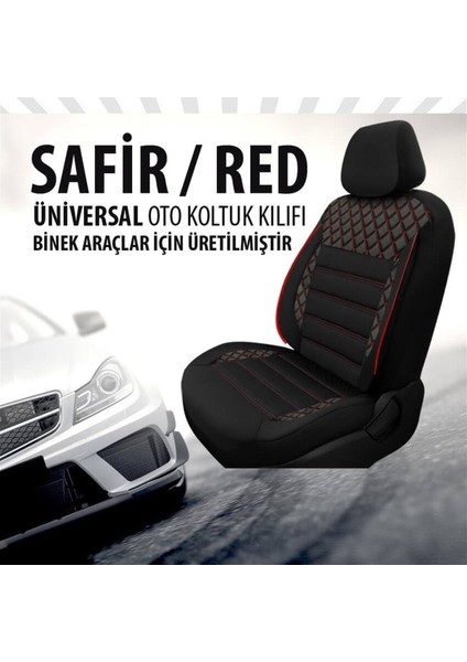 Nice Shop Volkswagen Polo Uyumlu Koltuk Kılıfı Crystal Serisi - Kırmızı