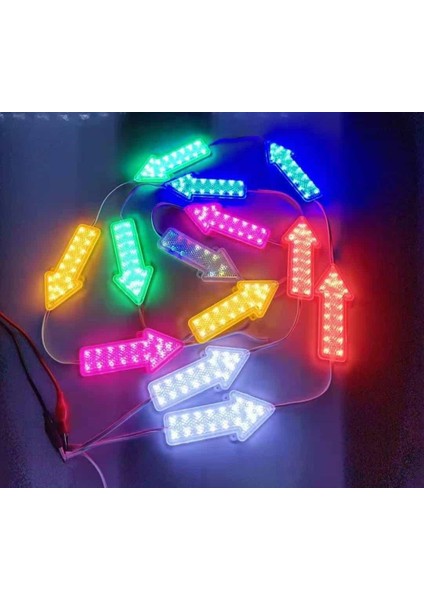 12 Volt Ok Yönlü Led Modül İşaret Modülü Tabela Modül Reklamcı Modül Pembe (3 Adet)