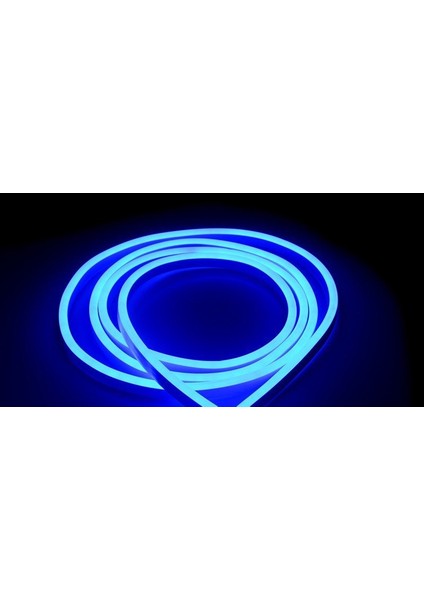 Mavi Neon LED 220 V Tak Çalıştır 5m 220 Volt 8X16MM 1s 5m