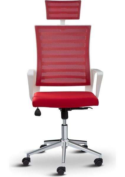 Ceo Fileli Başlıklı Metal Ayaklı Çalışma Koltuğu Ofis Sandalyesi