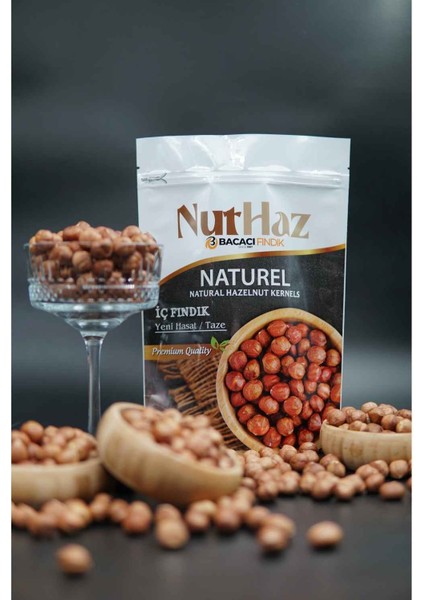 Nuthaz Naturel Çiğ Iç Fındık 500 gr Doypack Paket