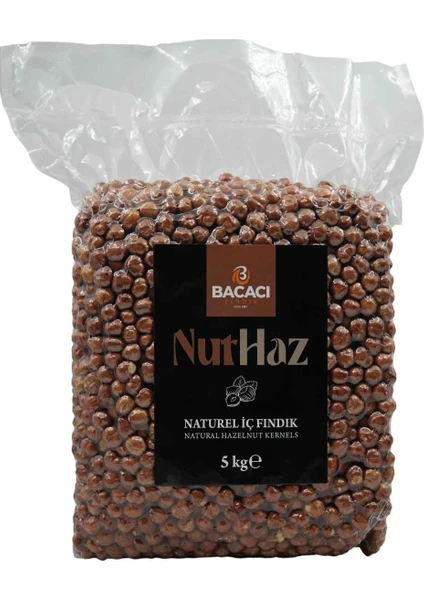 Nuthaz Naturel Çiğ Iç Fındık 5 kg Vakum Paket