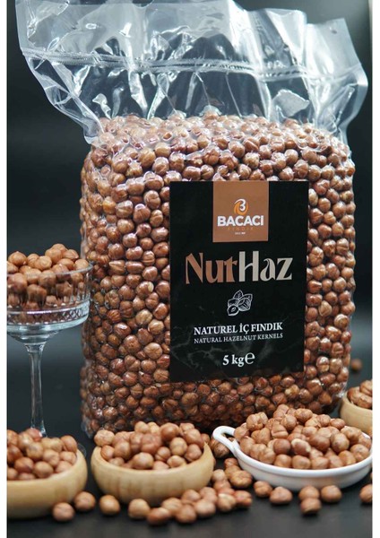 Nuthaz Naturel Çiğ Iç Fındık 5 kg Vakum Paket