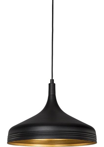 CT-8103 Siyah Metal Gold Dekoratif Tekli Sarkıt Avize