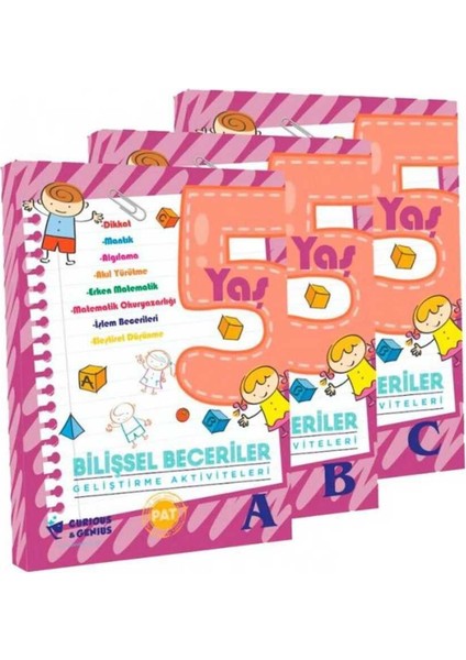 5 Yaş Dikkat Güçlendirme Seti 3 Kitap ve Bilişsel Beceriler Geliştirme Aktivite Seti modelleri