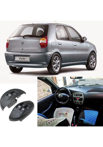 Fiat Palio Sağ ve Sol Cam Açma Düğmesi Anahtarı Takımı 1996--2001