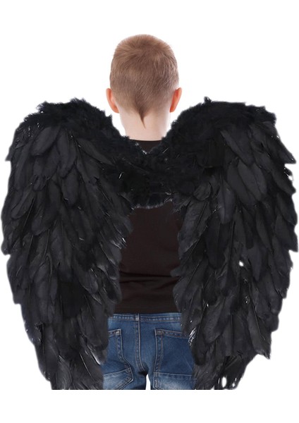 Melek Peri Kanat Cosplay Noel Fantezi Elbise Noel Partisi Kostüm Sahne Siyah (Yurt Dışından) fırsatları