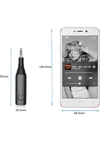 Guangdong Spirit Bükülebilir Bluetooth Adaptörü 5.0 2'si 1 Aradave Alıcı Aptx Ll 3.5mm Aux Jakı 3D Stereo Mic Handsfree Çağrı