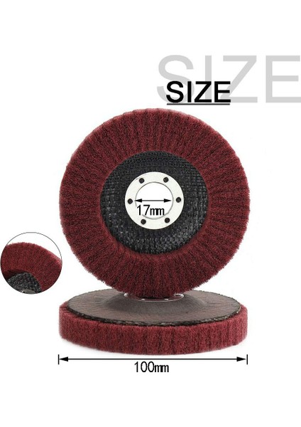 Srıwen 2020 5 Adet 4 Inç Naylon Fiber Flap Disk Parlatma Taşlama, Açı Öğütücü Için Ovma Pedi Parlatıcı Tekerlek