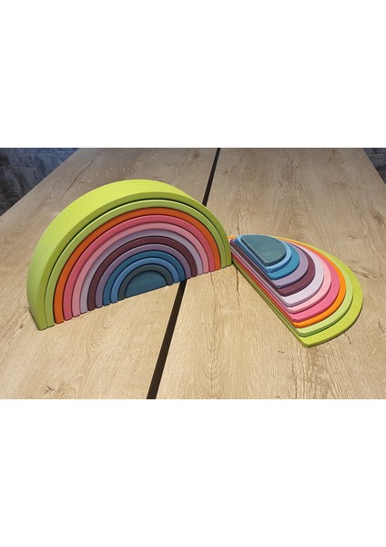 Waldorf Gökkuşağı ve Tablası Seti Pastel modelleri
