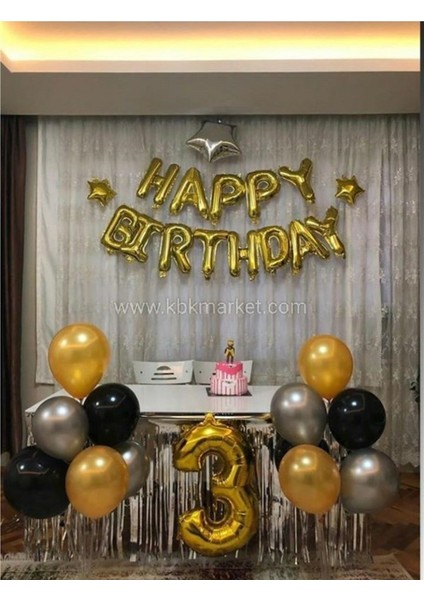 Happy Birthday Balon Standlı Set