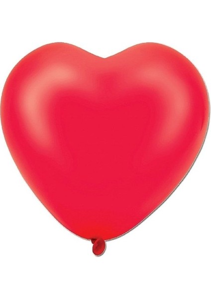 Kalp Şekilli Kırmızı Pastel Balon 30 Adet