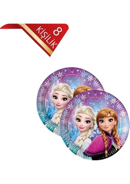 Frozen Elsa Doğum Günü Tabak 8 Adet
