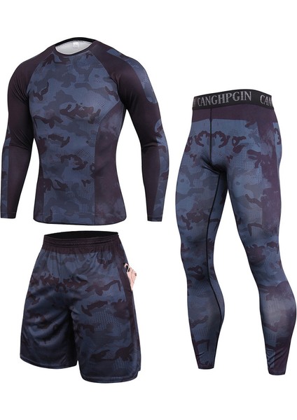 Erkek Bisiklet Giyim Fitness Giyim Erkek Günlük Spor Takım Elbise Üç Parçalı Basketbol Takım Elbise STK176 Xxxl (Yurt Dışından)