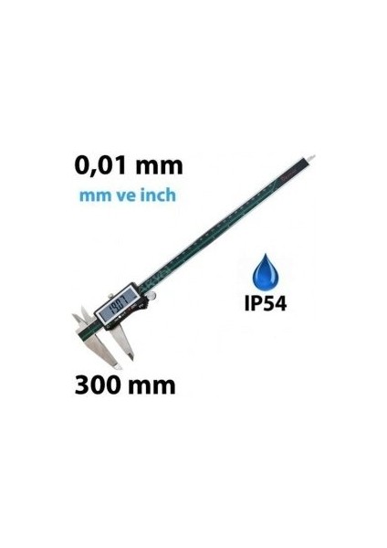 2310-7115 Dijital Kumpas 0-300 mm (IP54 Korumalı)