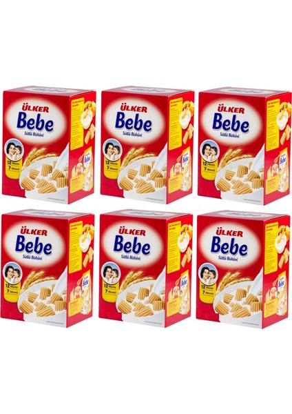 Bebe Bisküvi 800GR 12 Vitaminli Kutu 6 Lı Set