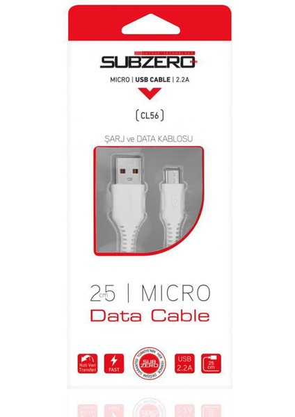 Micro USB 2.2 Hızlı Şarj 0.25CM Powerbank- Veri Transfer Kablosu CL56 fiyatları